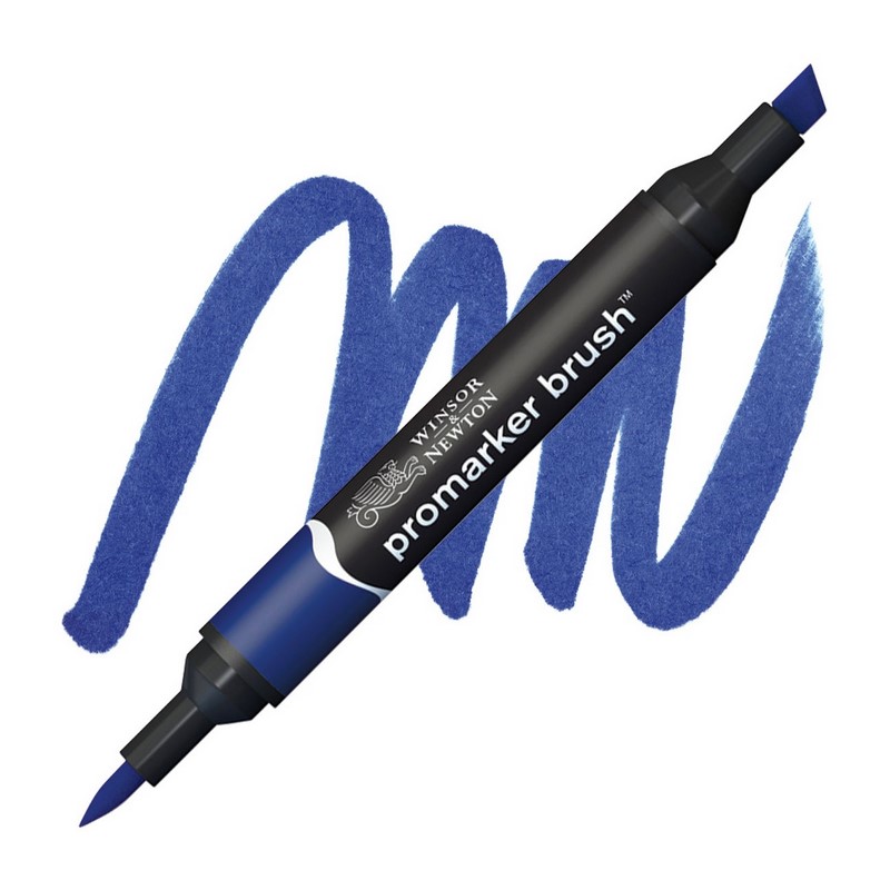 Lihová fixa WINSOR & NEWTON Promarker Brush & Chisel, INDIGO BLUE (V234)