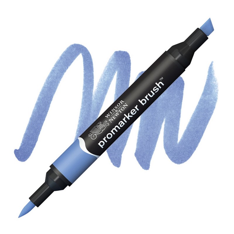 Lihová fixa WINSOR & NEWTON Promarker Brush & Chisel, CHINA BLUE (B736)