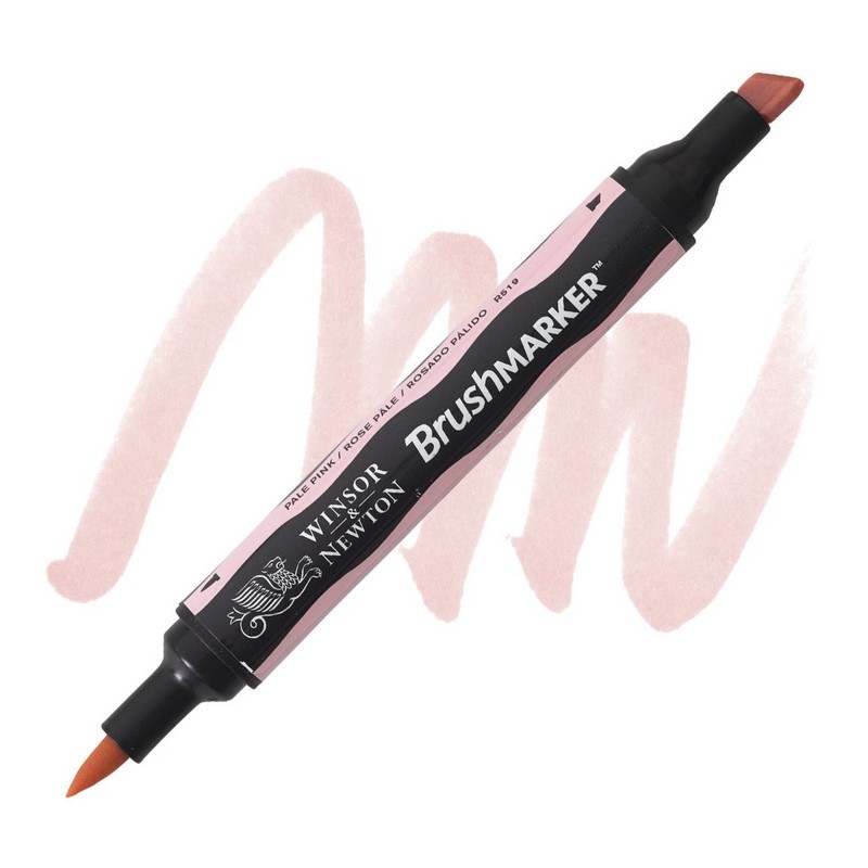 Lihová fixa WINSOR & NEWTON Promarker Brush & Chisel, PALE PINK (R519)