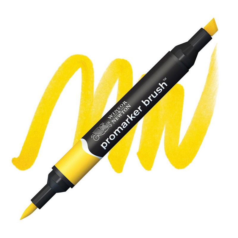 Lihová fixa WINSOR & NEWTON Promarker Brush & Chisel, SUNFLOWER (Y156)