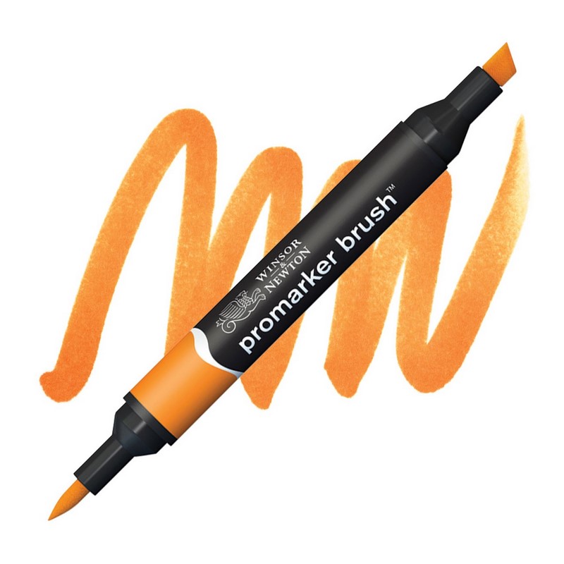 Lihová fixa WINSOR & NEWTON Promarker Brush & Chisel, PUMPKIN (O467)