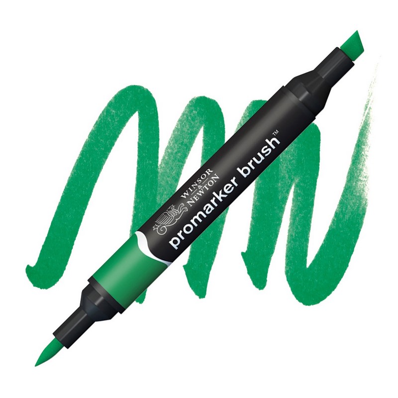 Lihová fixa WINSOR & NEWTON Promarker Brush & Chisel, LUSH GREEN (G756)