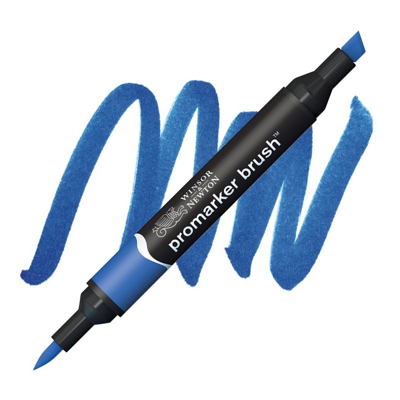 Lihová fixa WINSOR & NEWTON Promarker Brush & Chisel, EGYPTIAN BLUE (B944)