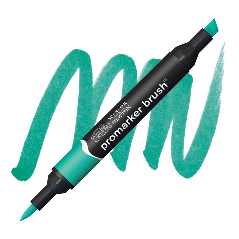 Lihová fixa WINSOR & NEWTON Promarker Brush & Chisel, OCEAN TEAL (G956)