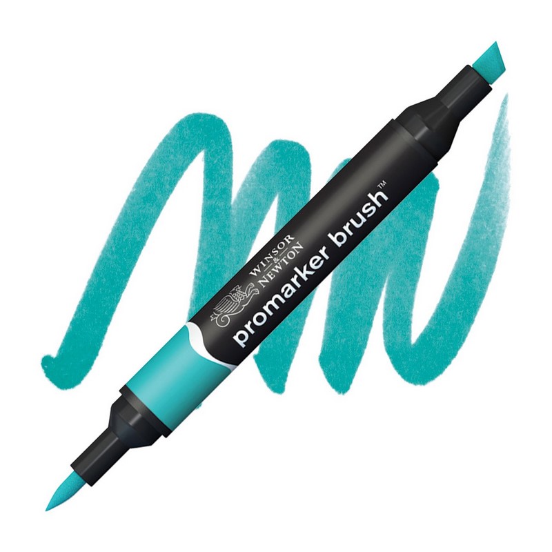 Lihová fixa WINSOR & NEWTON Promarker Brush & Chisel, TURQUOISE (C247)