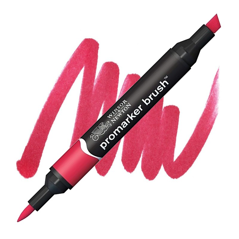 Lihová fixa WINSOR & NEWTON Promarker Brush & Chisel, POPPY RED (R565)