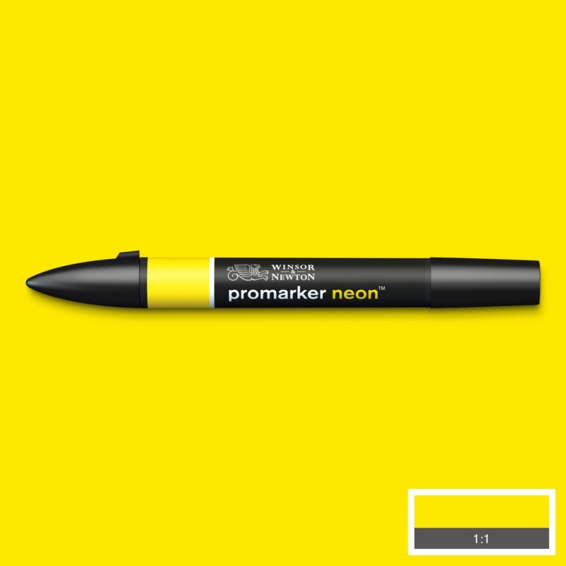 Pigmentová fixa WINSOR & NEWTON Promarker Fine & Round, NEON LUMINOUS YELLOW