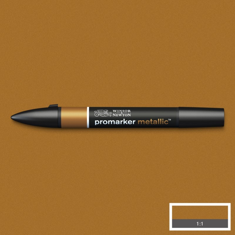 Pigmentová fixa WINSOR & NEWTON Promarker Fine & Round, METALLIC RED GOLD