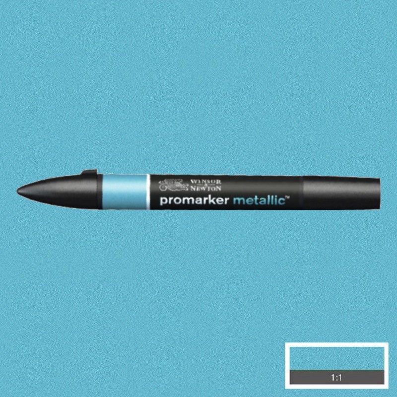 Pigmentová fixa WINSOR & NEWTON Promarker Fine & Round, METALLIC BLUE