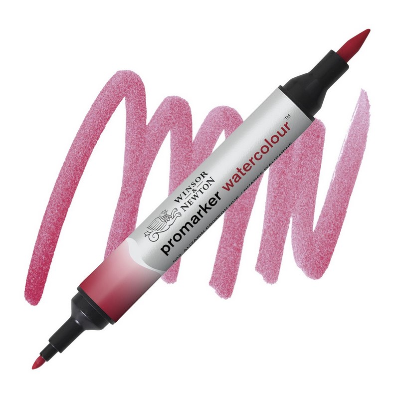 Akvarelová fixa WINSOR & NEWTON Promarker Brush & Fine, 003 ALIZARIN CRIMSON HUE