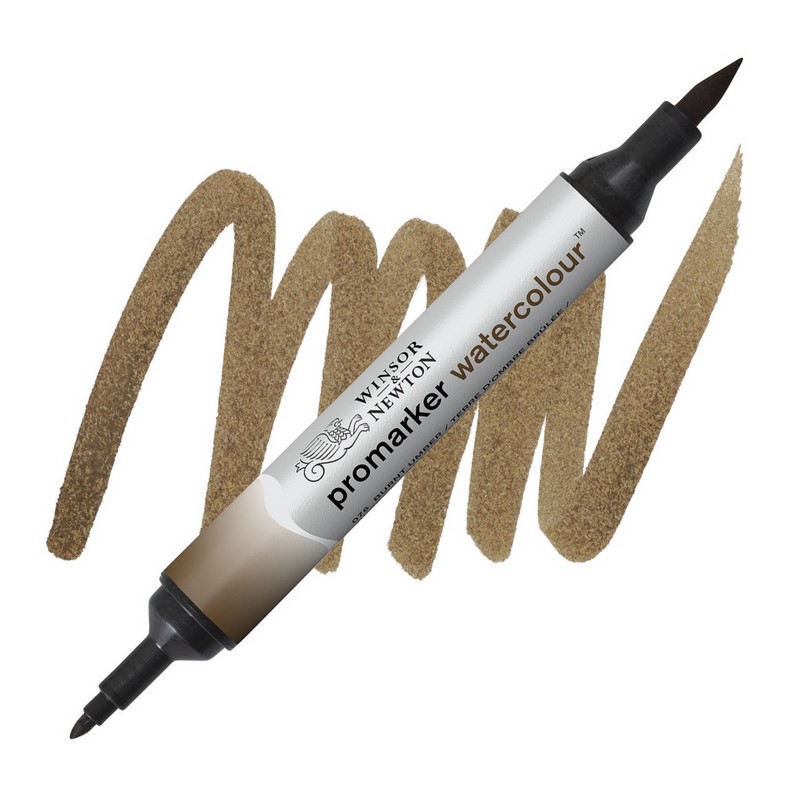 Akvarelová fixa WINSOR & NEWTON Promarker Brush & Fine, 076 BURNT UMBER