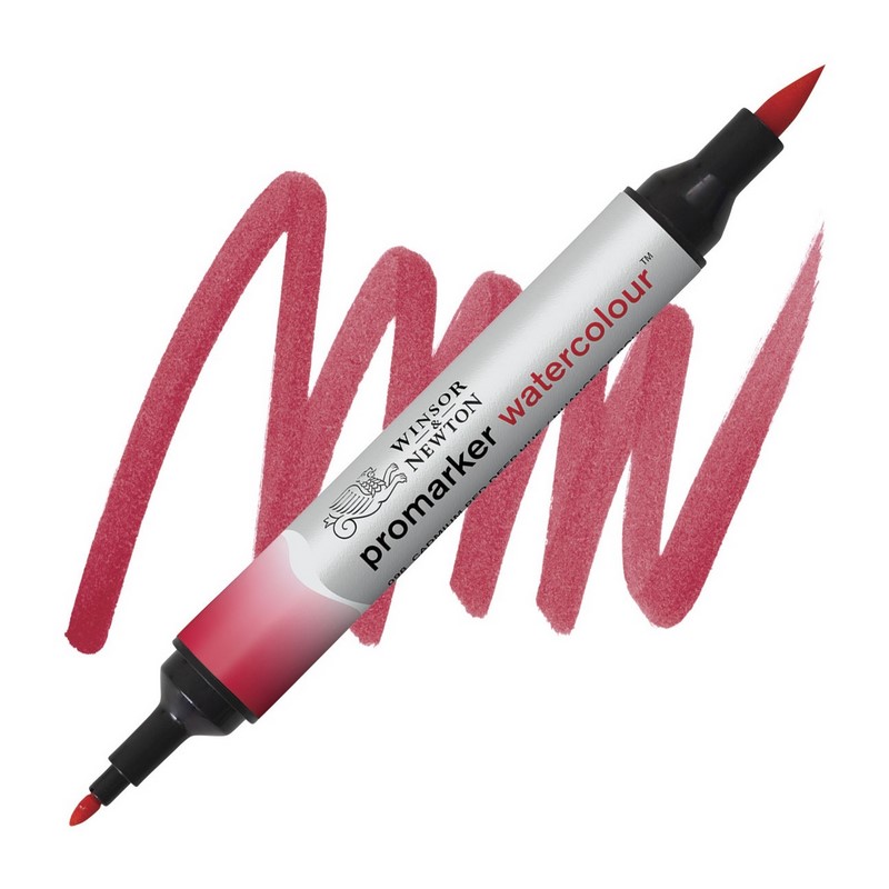 Akvarelová fixa WINSOR & NEWTON Promarker Brush & Fine, 098 CADMIUM RED DEEP HUE