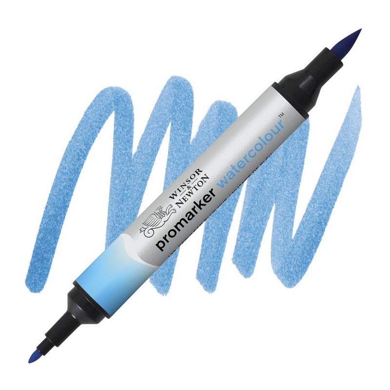 Akvarelová fixa WINSOR & NEWTON Promarker Brush & Fine, 139 CERULEAN BLUE HUE
