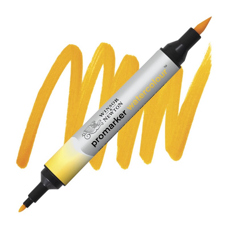 Akvarelová fixa WINSOR & NEWTON Promarker Brush & Fine, 266 GAMBOGE HUE