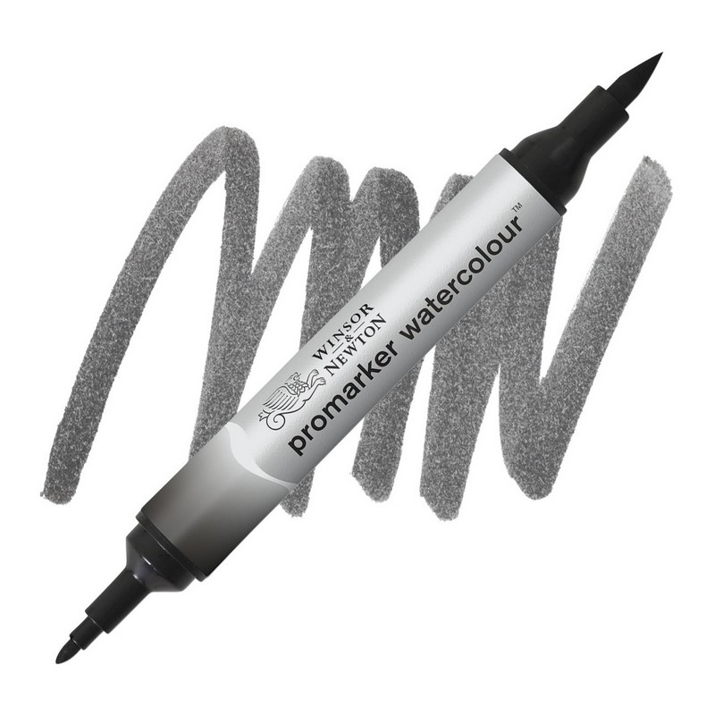 Akvarelová fixa WINSOR & NEWTON Promarker Brush & Fine, 331 IVORY BLACK