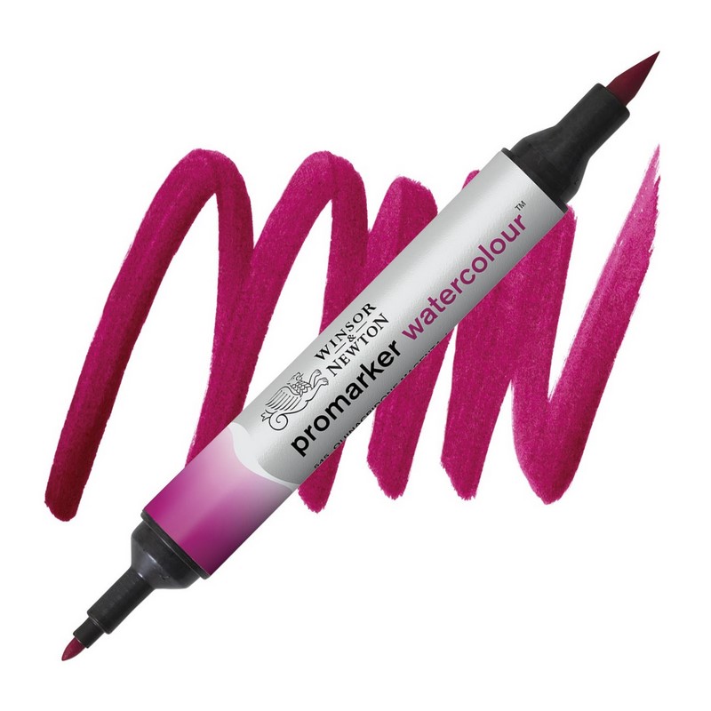 Akvarelová fixa WINSOR & NEWTON Promarker Brush & Fine, 545 QUINACRIDONE MAGENTA