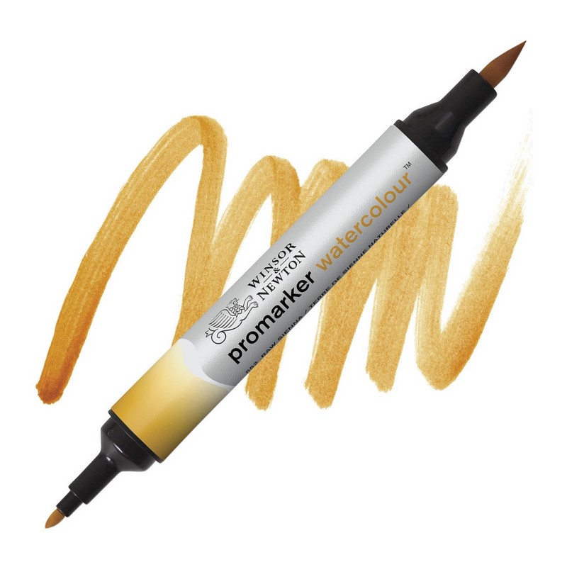 Akvarelová fixa WINSOR & NEWTON Promarker Brush & Fine, 552 RAW SIENNA