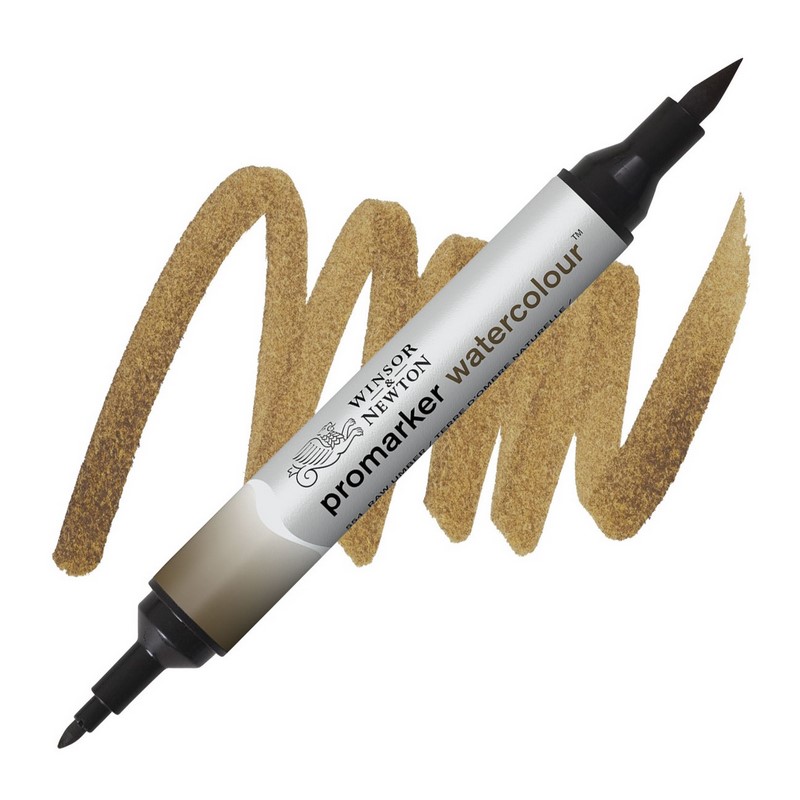 Akvarelová fixa WINSOR & NEWTON Promarker Brush & Fine, 554 RAW UMBER