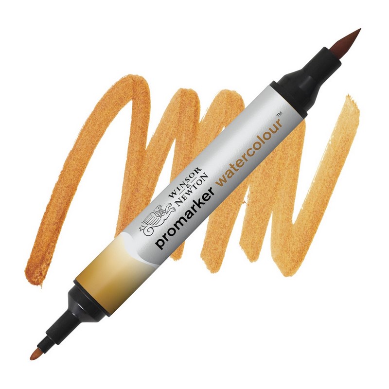 Akvarelová fixa WINSOR & NEWTON Promarker Brush & Fine, 744 YELLOW OCHRE