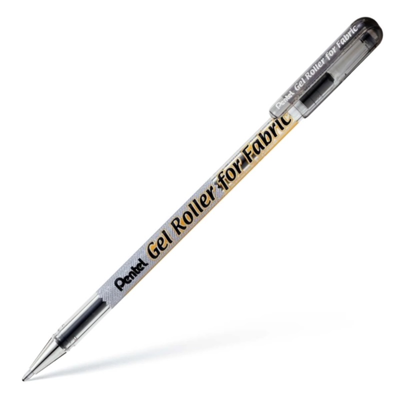 PENTEL gelový roller na textil, černý