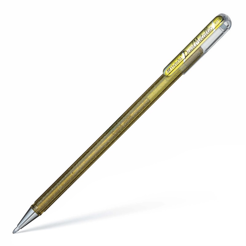 PENTEL gelový roller Hybrid Dual Metallic, zlatý