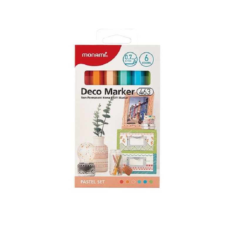 MONAMI akrylový Deco Marker 463 XF, 6ks pastelové
