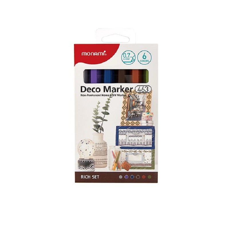 MONAMI akrylový Deco Marker 463 XF, 6ks Rich