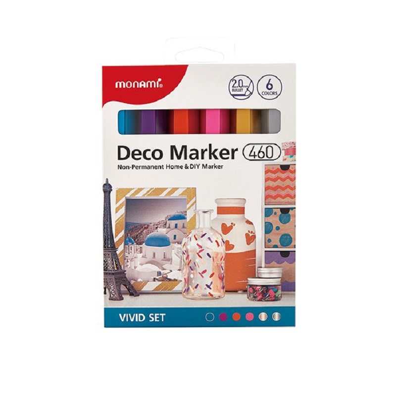 MONAMI akrylový Deco Marker 460 F, 6ks Vivid