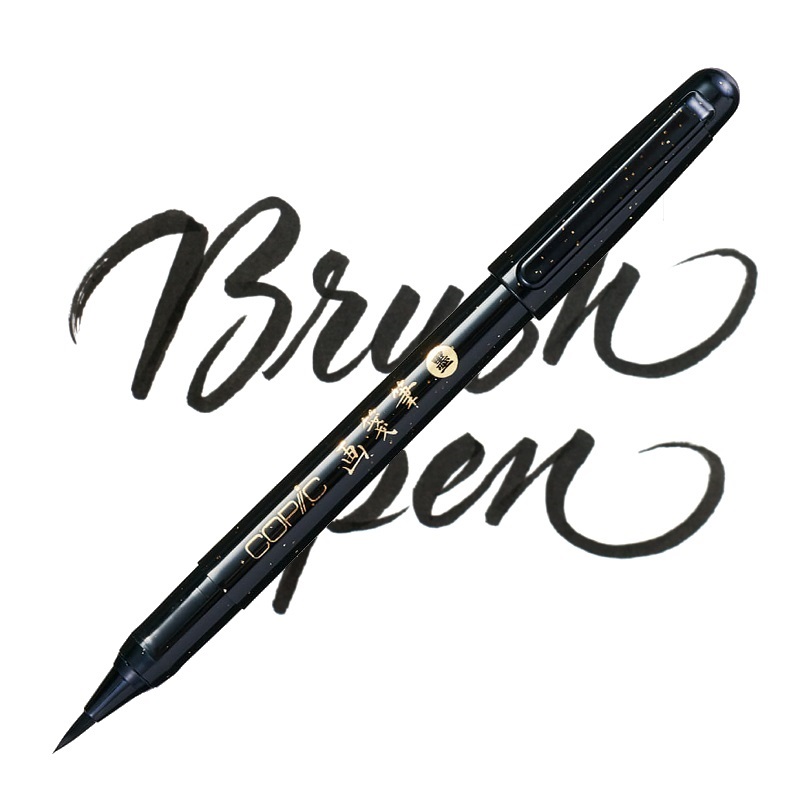 Kaligrafická štětcová fixa COPIC Brush Pen, černá