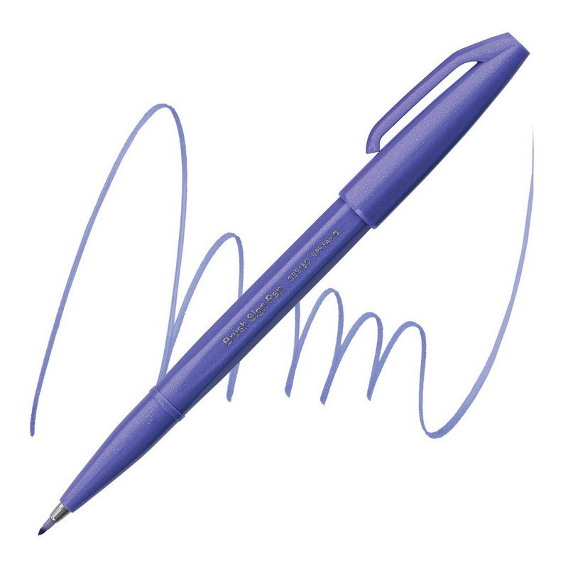 PENTEL Touch Brush Sign Pen, modro fialový