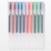 Gelové pero MUJI 0,38 mm, 10 ks barevná sada