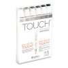 TOUCH TWIN Brush Marker 6c SET [WARM GREY]