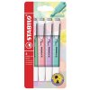 Zvýrazňovače STABILO swing cool Pastel, 4 ks "A"