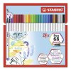 Štětcové fixy STABILO Pen 68 brush, 24 ks