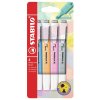 Zvýrazňovače STABILO swing cool Pastel, 4 ks "C"