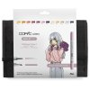 Lihové fixy COPIC Ciao oboustranné Brush & Chisel 12ks, Manga čarodějnické tóny v penále