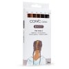 Lihové fixy COPIC Ciao oboustranné Brush & Chisel 5+1ks, vlasové tóny B