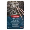 55381 1 metalicke pastelky derwent metallic 12ks v kovove krabicce