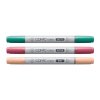 Lihové fixy COPIC Ciao oboustranné Brush & Chisel 3ks, Vibrant Palette