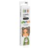 Lihové fixy COPIC Ciao oboustranné Brush & Chisel 3ks, Natural Palette