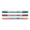 Lihové fixy COPIC Ciao oboustranné Brush & Chisel Starter Set, Vibrant Palette