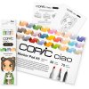 Lihové fixy COPIC Ciao oboustranné Brush & Chisel Starter Set, Natural Palette
