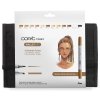 Lihové fixy COPIC Ciao oboustranné Brush & Chisel 12ks, pleťové tóny v penále