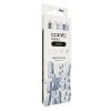 Lihové fixy COPIC Ciao oboustranné Brush & Chisel 3+1 ks, Shade Light Cool Gray