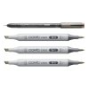 Lihové fixy COPIC Ciao oboustranné Brush & Chisel 3+1ks, Shade Light Warm Gray