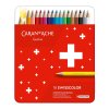 Permanentní pastelky Swisscolor CARAN D'ACHE, 18ks v kovové krabičce