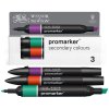 884955097267 W&N PROMARKER 3 SECONDARY COLOURS SET 884955097267 [DHI] (For Office Print)