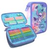 Penál COLORINO Stitch Pastel velký, 30 ks fix a pastelek + 5 ks příslušenství