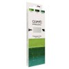 Lihové fixy COPIC Classic oboustranné Fine & Chisel 3ks, Evergreen Tints