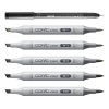Lihové fixy COPIC Ciao oboustranné Brush & Chisel 5+1ks, Shade Warm Gray